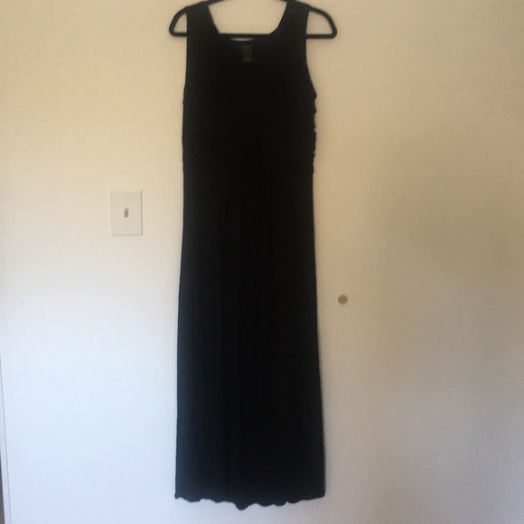 Ann Taylor Factory Maxi Tank Dress👗Black Sz Large - Picture 4 of 5